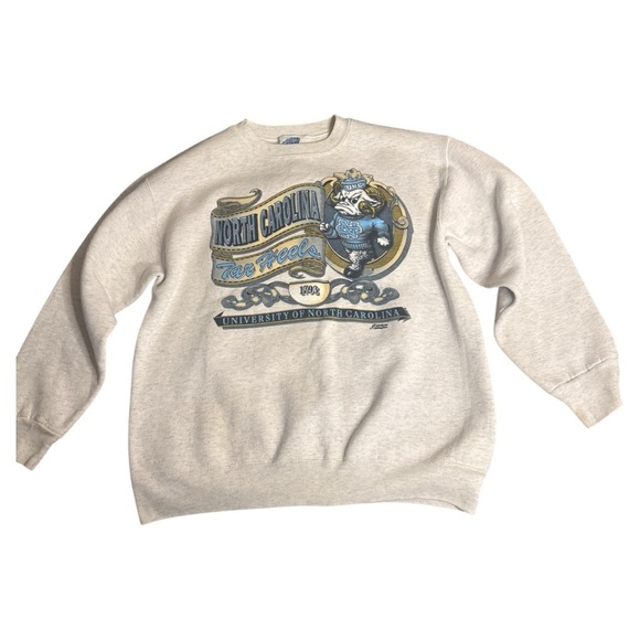 University of North Carolina Tar Heels Light Tan Sweat Shirt - Picture 1 of 6